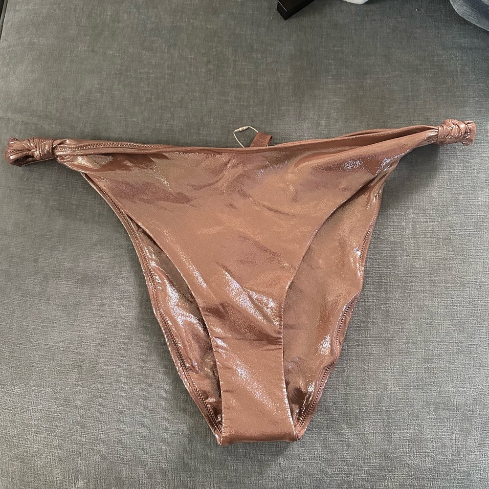 SKIMS Liquid Shine Bikini Bottom in Cinnamon